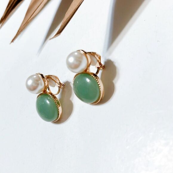 Retro pearl earrings #731 - Picture 2 of 3